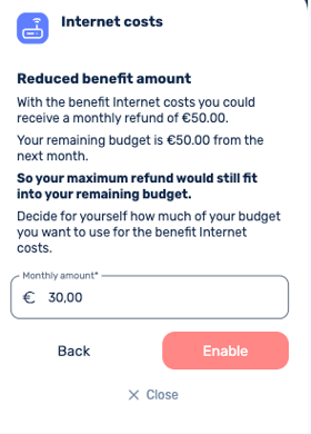 What is the benefit internet costs-2
