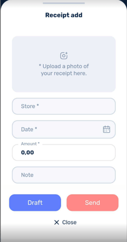 How can I upload receipts-3