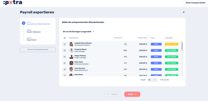 Wie kann ich Daten für den Payroll-Export generieren-2