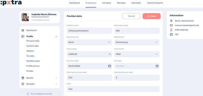 How can I add a note about employees-3
