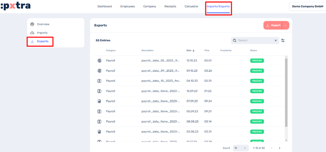 How to export data-1